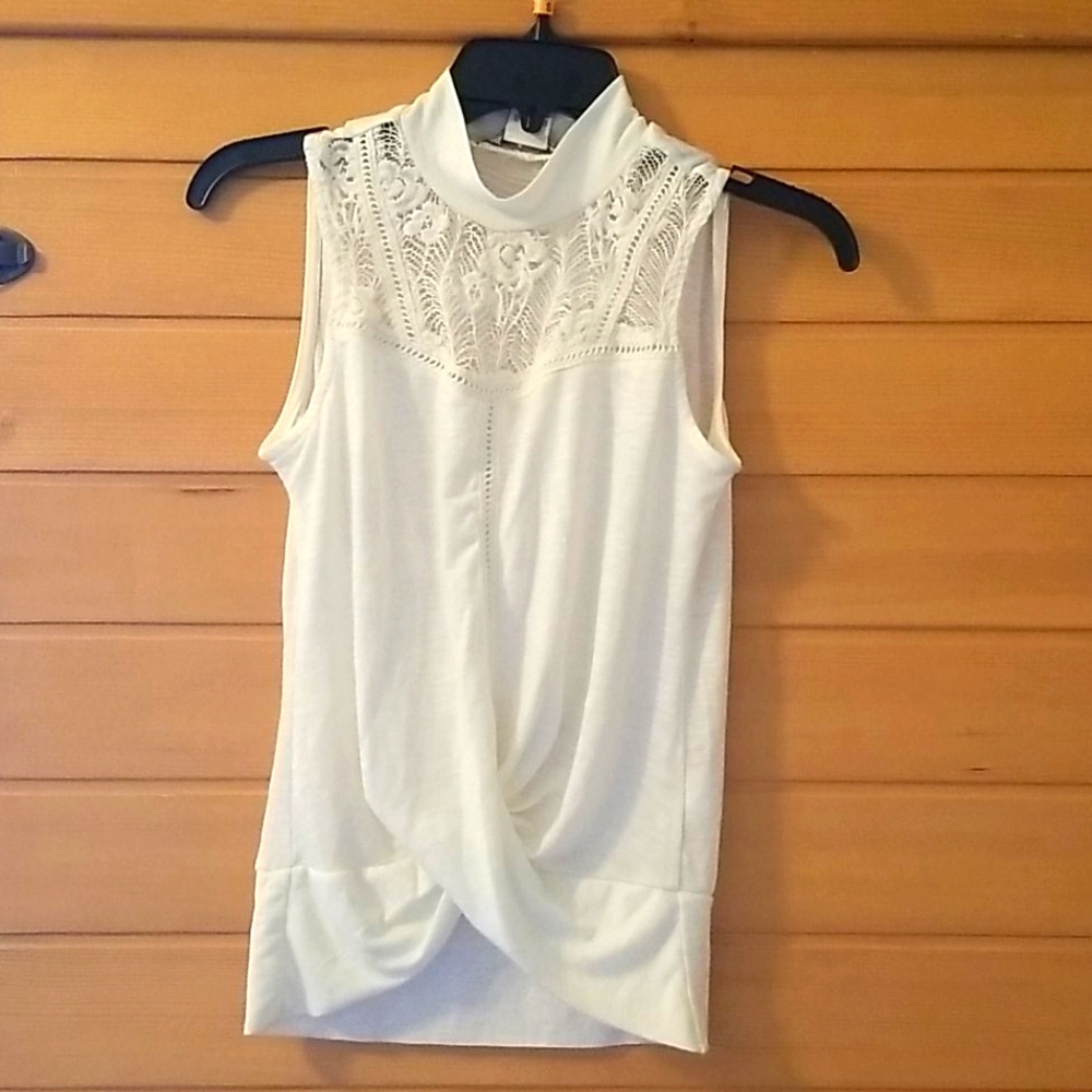 Mock neck Tank-American Rags